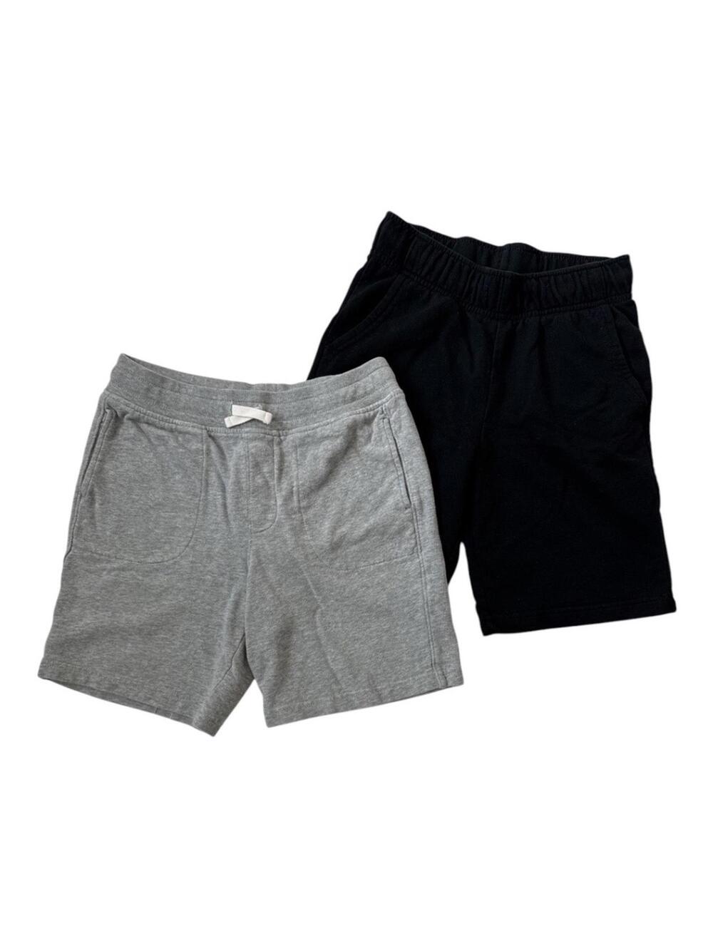 Bundle - 2 pairs of Boys Cotton Fleece Knit Shorts - Size 8-10